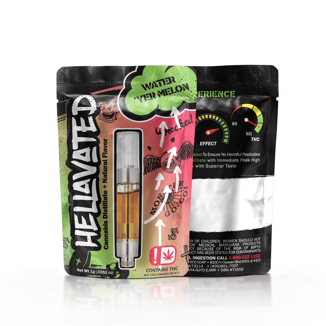 Hellavated - 1g Cartridge - Water 'yer Melon
