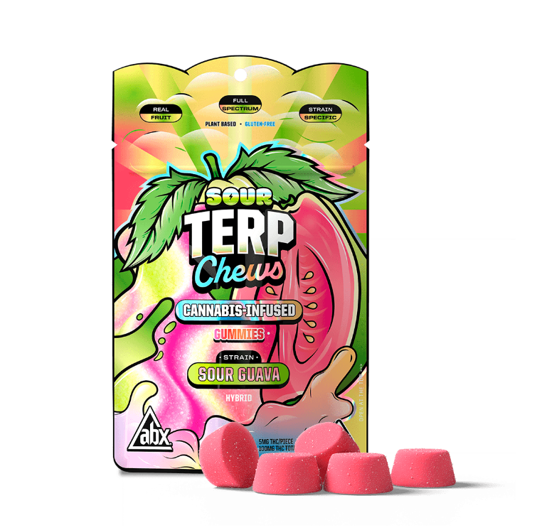 Absolute Xtracts Terp Chews Sour Guava 100mg