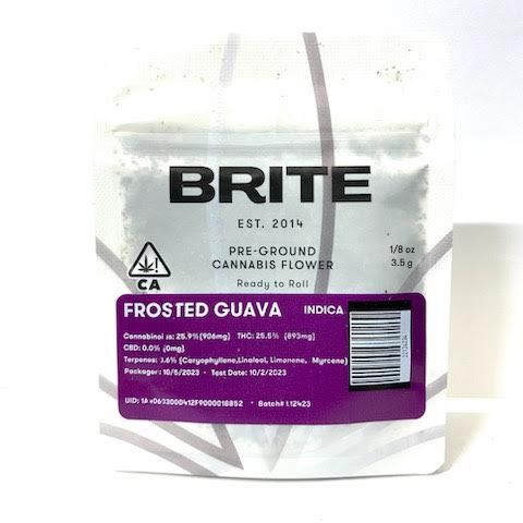 A. Brite 3.5g Pre-Ground Shake - Quality 7.5/10 - Frosted Guava