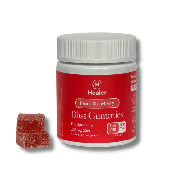 Healer Bliss THC:CBD Gummies - 10mg each - 200mg total - 20 pcs
