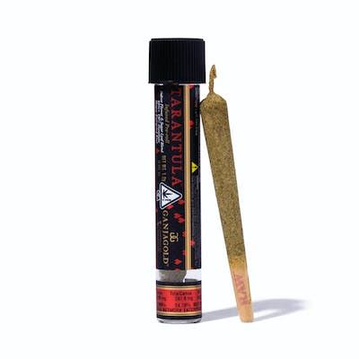 D. Ganja Gold Red Tarantula 1.2g Cannabis Blend Wax & Kief Infused Preroll - GMO Cookies (H)