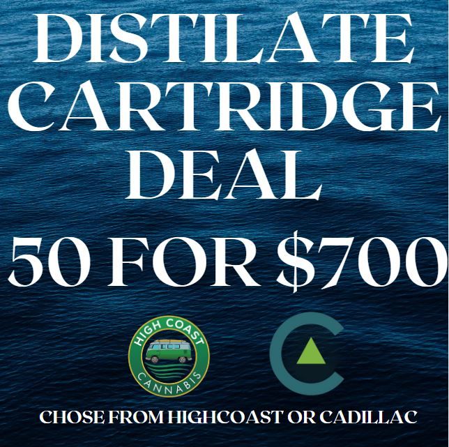 50 Distillate Cartridge Deal!