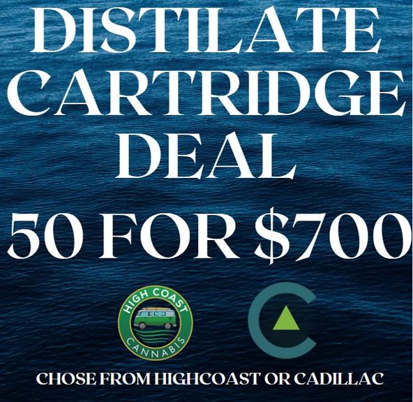 50 Distillate Cartridge Deal!