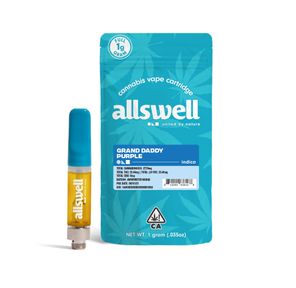 Allswell | Vape Cart | 1g | Distillate | Granddaddy Purple