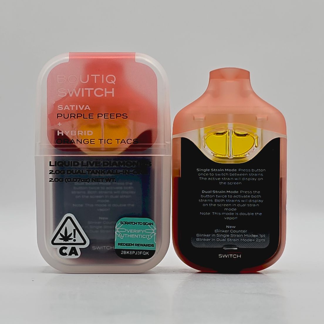 Boutiq - Disposable - Switch - Purple Peeps x Orange Tic Tacs - 2g