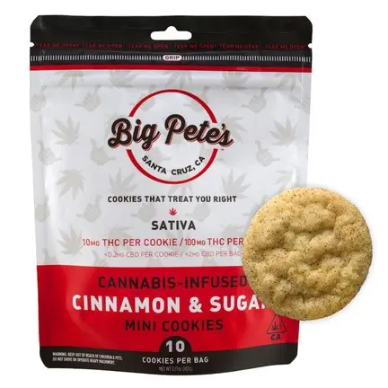 Big Pete's Cinnamon & Sugar Cookies 10pk Sativa 100mg