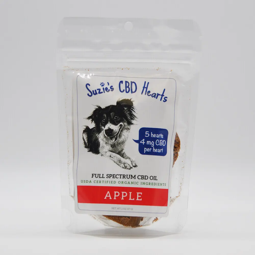 Suzie's Organic 4mg CBD Pet Treats, 5ct - Apple