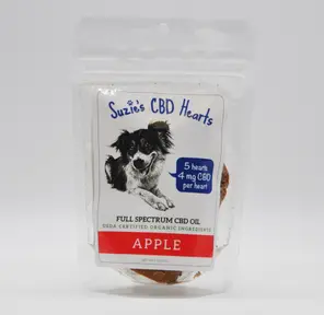 Suzie's Organic 4mg CBD Pet Treats, 5ct - Apple