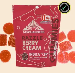 2500mg THC Gummy - Razzle Berry Cream 80.00 g