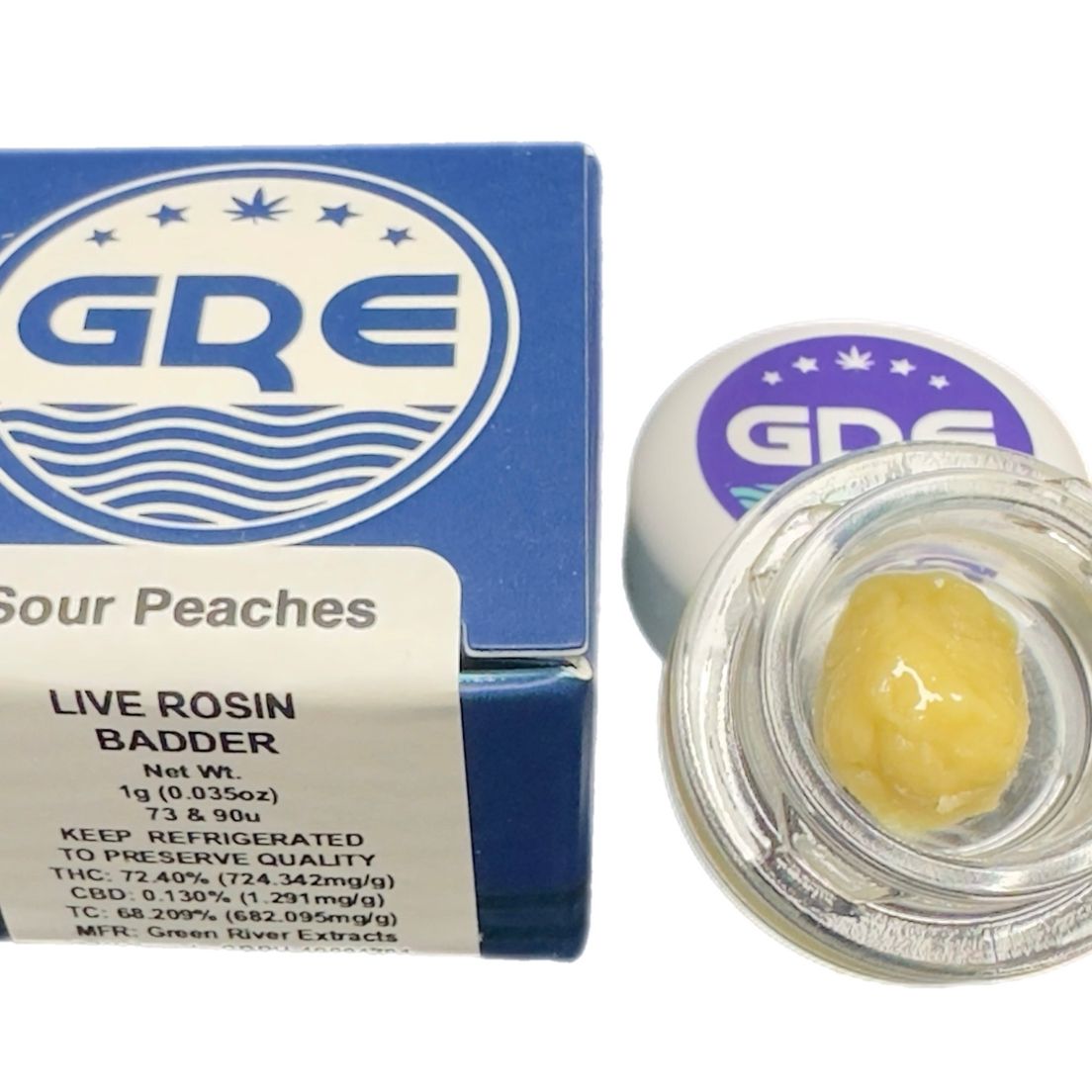 Green River Extracts - Sour Peaches 1G - Live Rosin