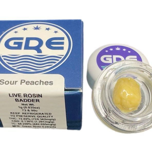 Green River Extracts - Sour Peaches 1G - Live Rosin