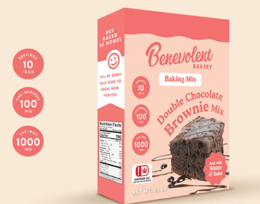 Benevolent Bakery | Edible (Count-Weight) | Brownie Mix | Double Chocolate | 13 oz