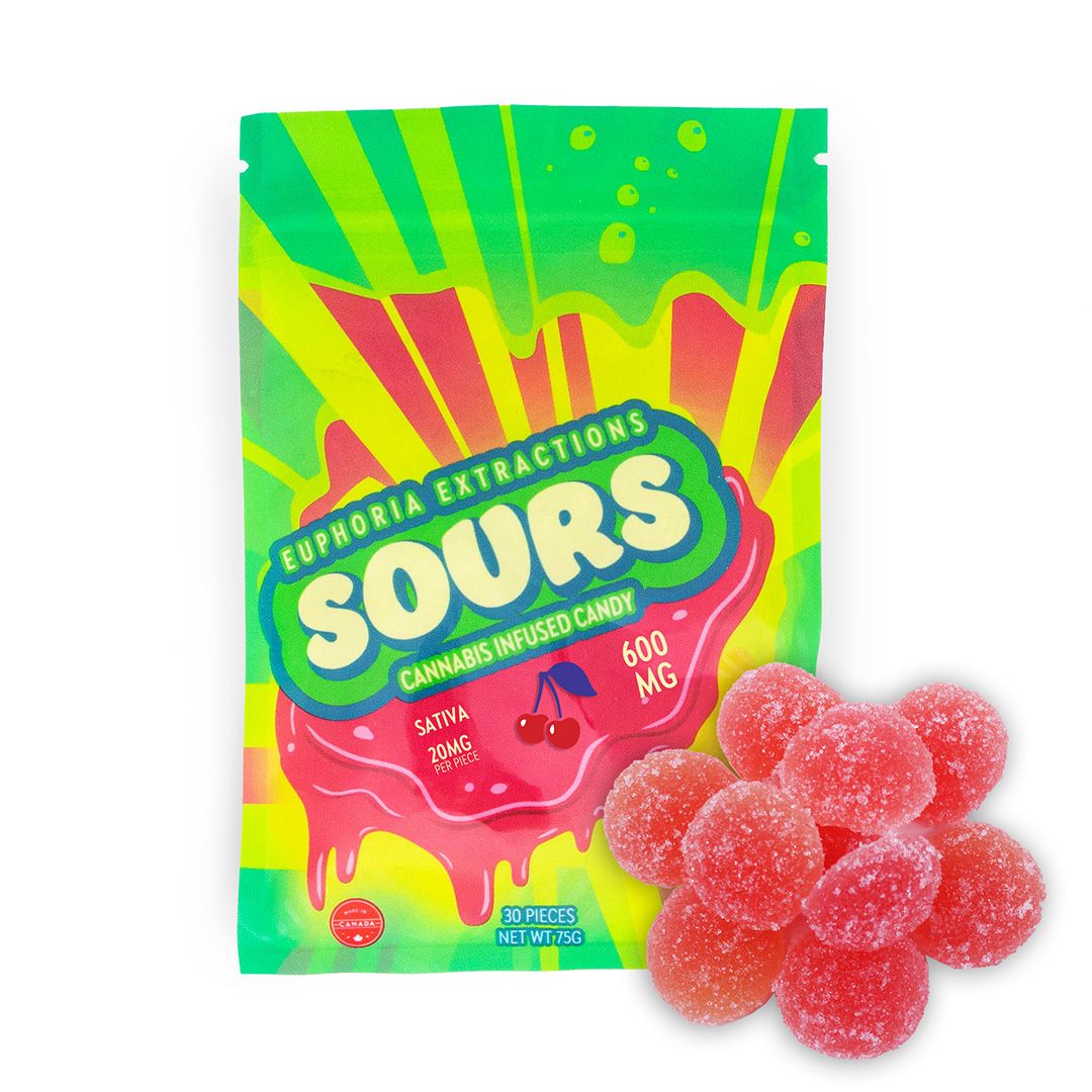 600mg Sativa Cherry Sours by Euphoria Extractions (20mgx30)