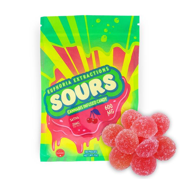 600mg Sativa Cherry Sours by Euphoria Extractions (20mgx30)