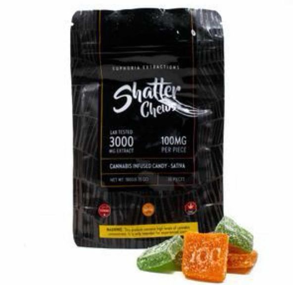 3000mg Sativa Party Pack Shatter Chews by Euphoria Extractions (100mgx30)