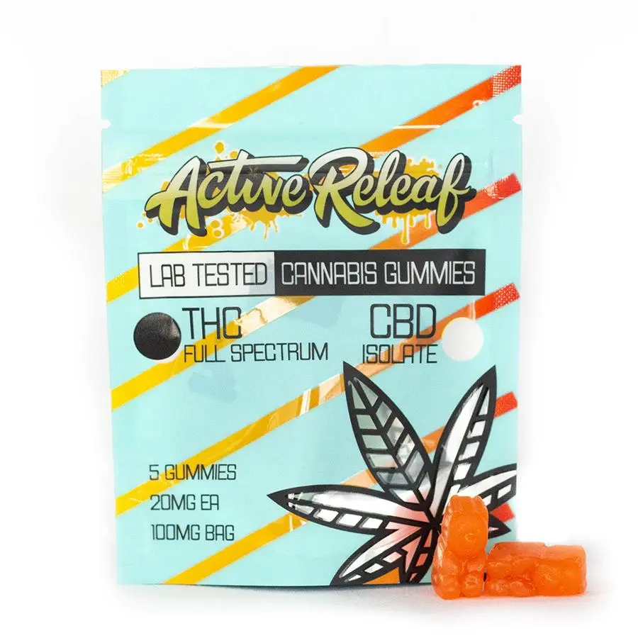 Lemon 100mg THC Gummies by Active Releaf