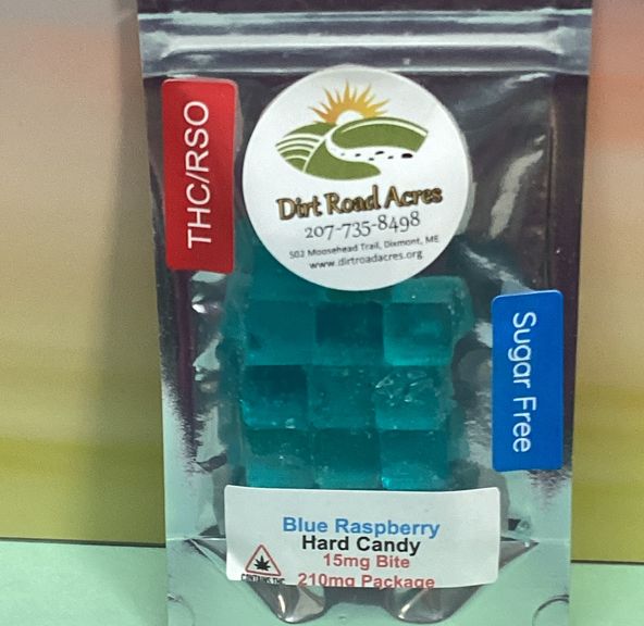 Dirt Road Acres- Blue Raspberry- Hard Candy- Sugar Free- 210mg