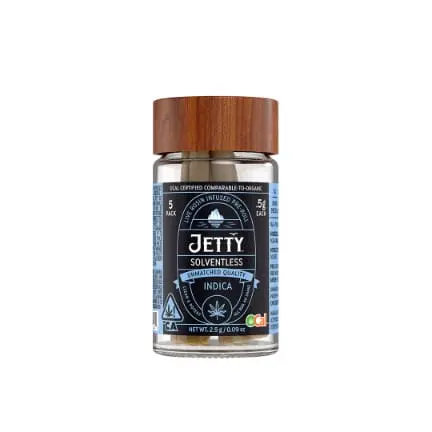 Jetty Solventless Infused Pre-roll 5pk Burger 42 x Blueberry GMO 2.5g