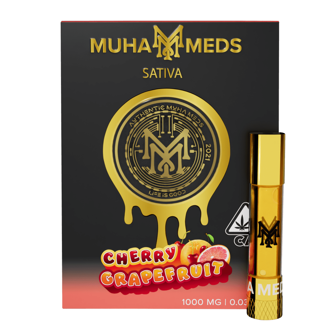 Muha | Vape Cart | 1g | Distillate | Cherry Grapefruit