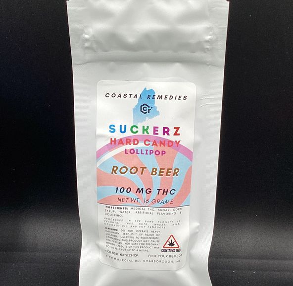 Coastal Remedies- Root Beer- Suckerz- Single Lollipop- 100mg
