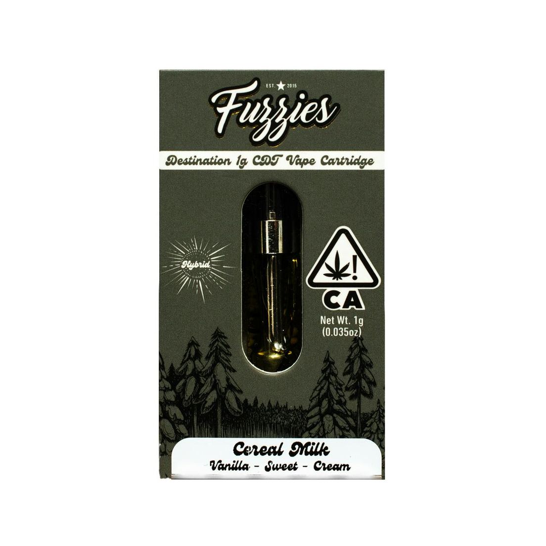 Fuzzies Cereal Milk 1g Cannabis Derived Terps Cartridge 89%