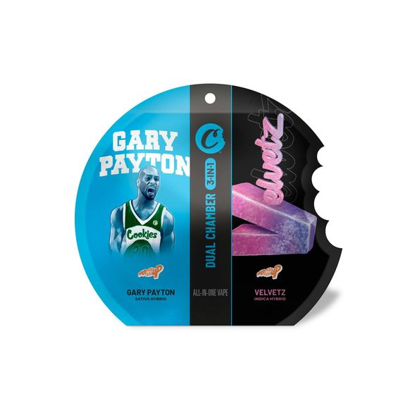 Cookies | Dual Chamber All-In-One Disposable Vape Distillate | Gary Payton & Velvetz | 1g | H