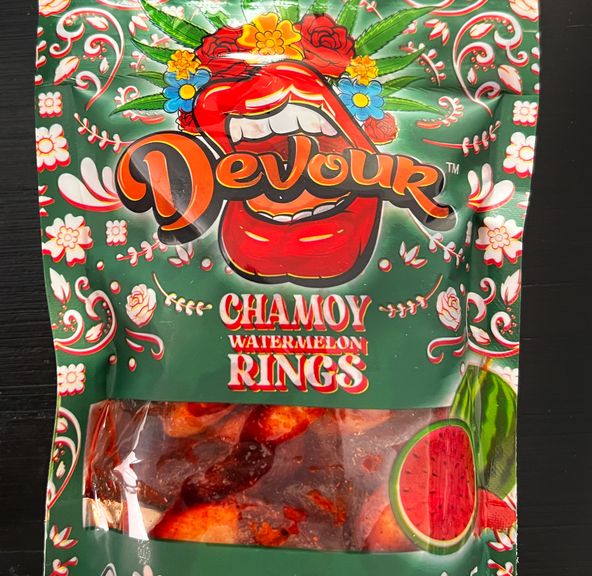 Devour Gummies - Sour Rings Chamoy Watermelon