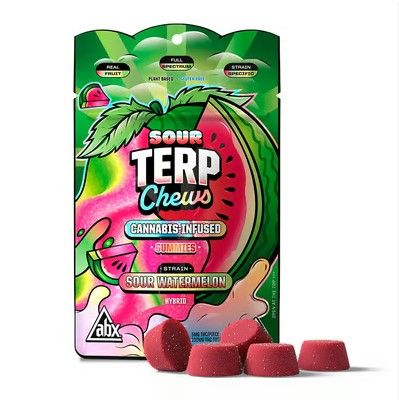 Absolute Xtracts Terp Chews Sour Watermelon 100mg