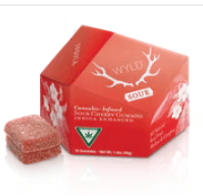 Sour Cherry (indica) - 10 Pack Gummies (THC 100mg) by WYLD