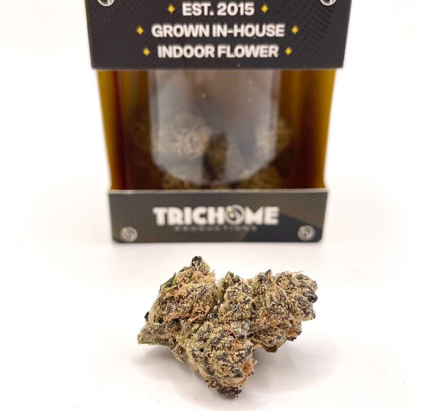 PRE-ORDER ONLY 1/8 Grape Gas (Indoor/38.7%/Hybrid - Indica Dominant) - Trichome Productions
