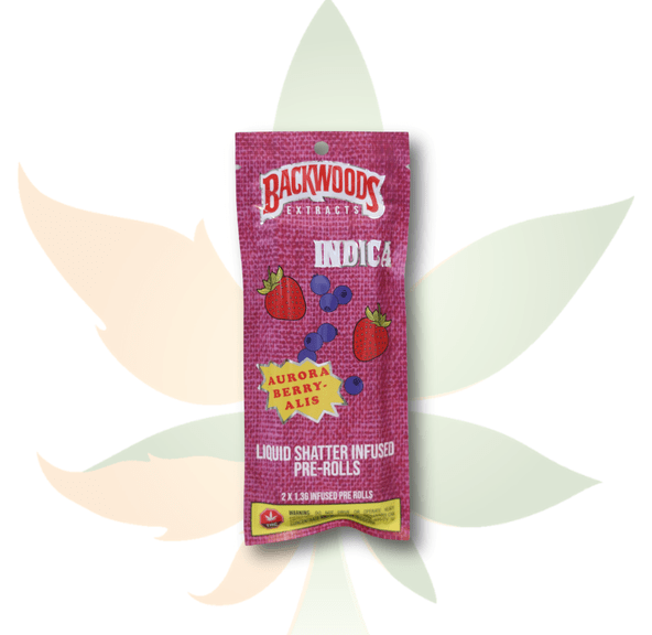 Backwoods Shatter Infused Pre Rolls (2 pack)- Aurora-Berry Alis