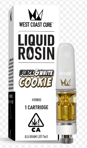 WEST COAST CURE BLACK & WHITE COOKIE 0.5G LIQUID ROSIN CARTRIDGE HYBRID