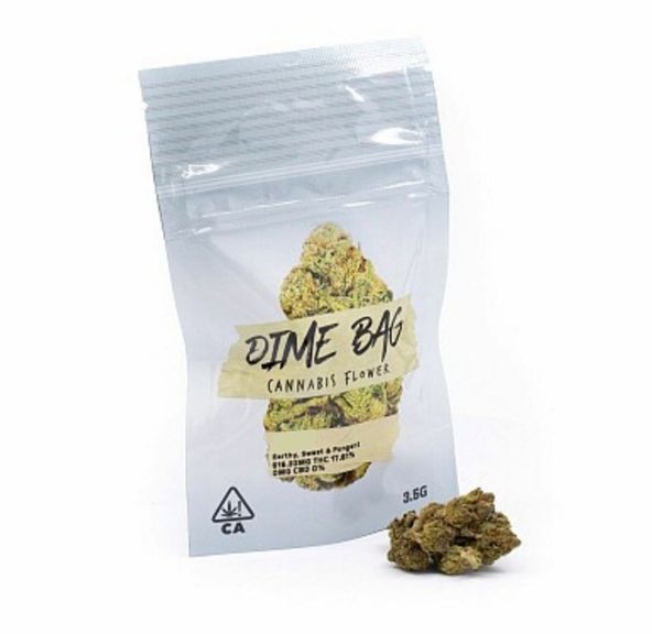 A. Dime Bag 3.5g Pre Ground Flower - Garlic Mintz