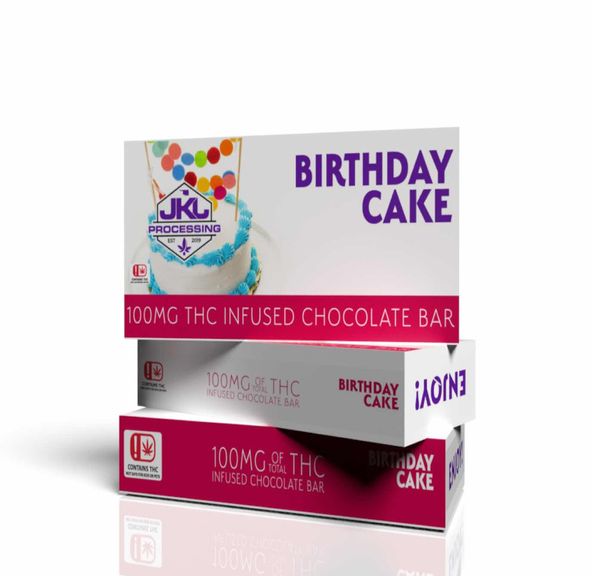 JKJ Chocolate Bar Birthday Cake 100mg