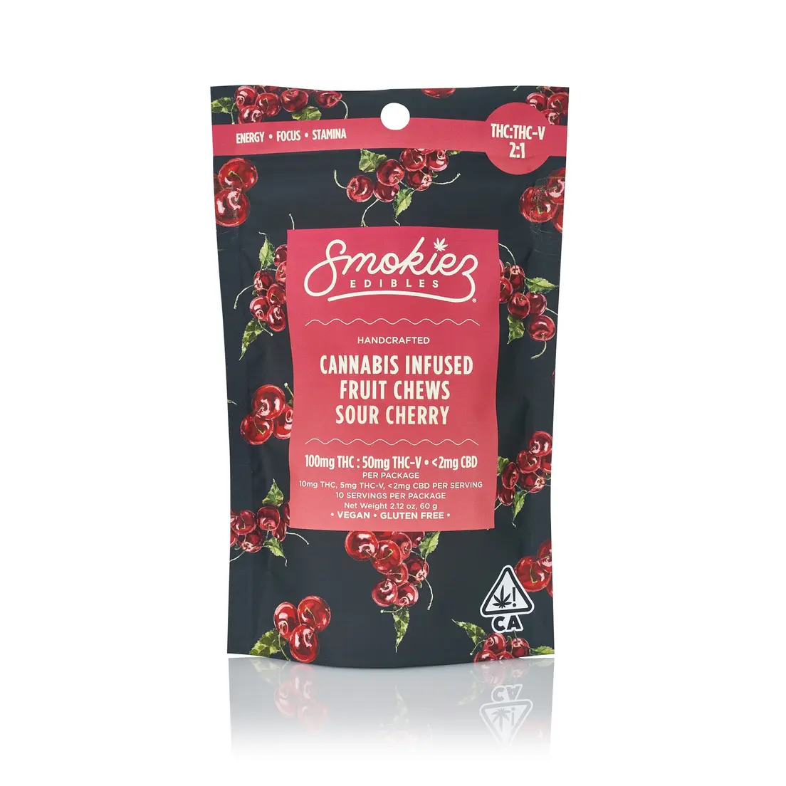 Smokiez Fruit Chews Sour Cherry 100mg THC / 50mg THCv 2:1