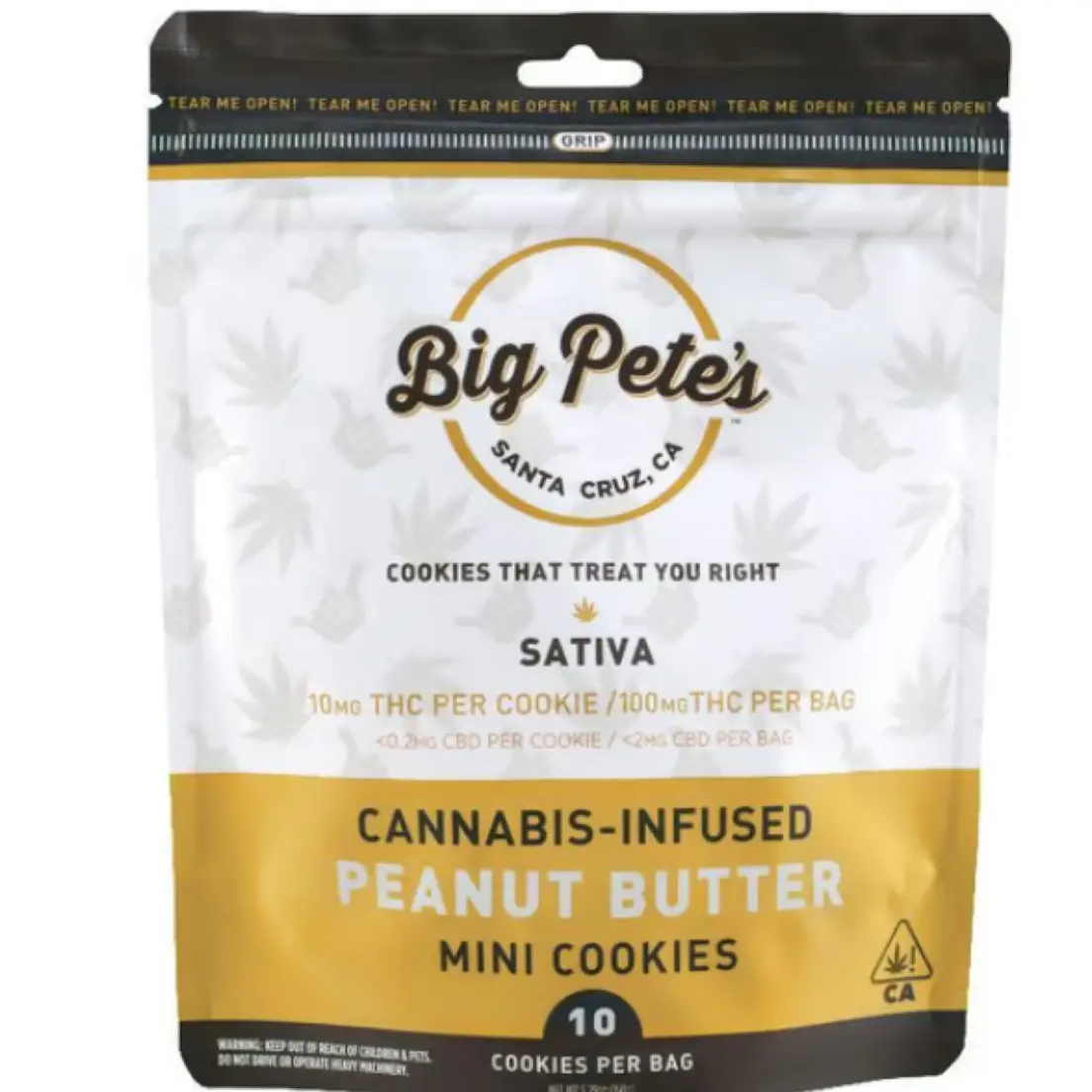 BIG PETE'S - Peanut Butter Sativa Mini Cookies - 10pk - 100mg