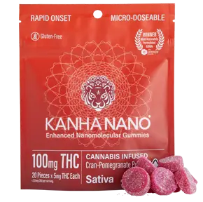 Kanha NANO Gummies - Cran-Pomegranate (100mg) Micro-dosable