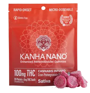 Kanha NANO Gummies - Cran-Pomegranate (100mg) Micro-dosable