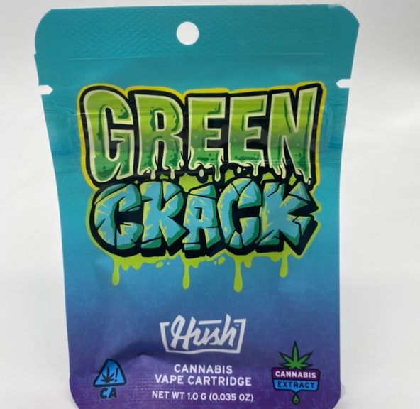 Green Crack (sativa) - 1g Cartridge (THC 90%) by HUSH **Buy 2 for $50**