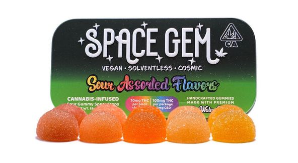 Sour Assorted Flavors, 100mg, Edible - Space Gem