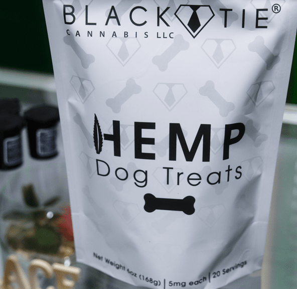 Black Tie- Peanut Butter- Hemp Dog Treats- 100mg