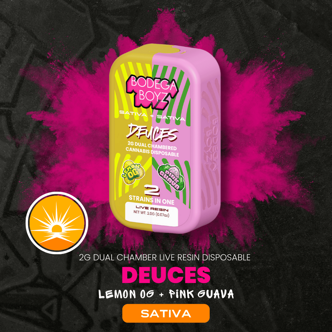 Bodega Boys Deuces 2G Disposable (LEMON OG & PINK GUAVA)