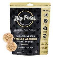 Big Pete's Treats - Vegan Vanilla Almond Coconut Cookies 100mg Indica (10pk)