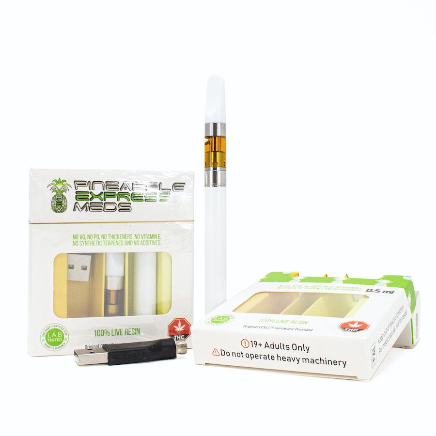 Apple Tartz Pineapple Express Meds Vape Kit Live Resin PEX / PEM 1g