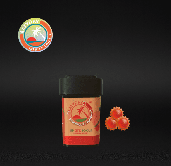 Easyday Edibles | Sour Peach and Raspberry Troche Chews | 20mg each - 200mg Total | Sativa