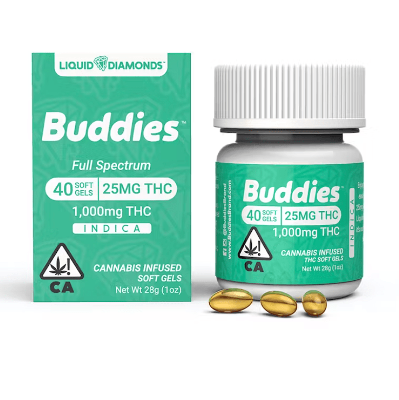 BUDDIES LLR CAPSULES- INDICA 25MG (40PC)