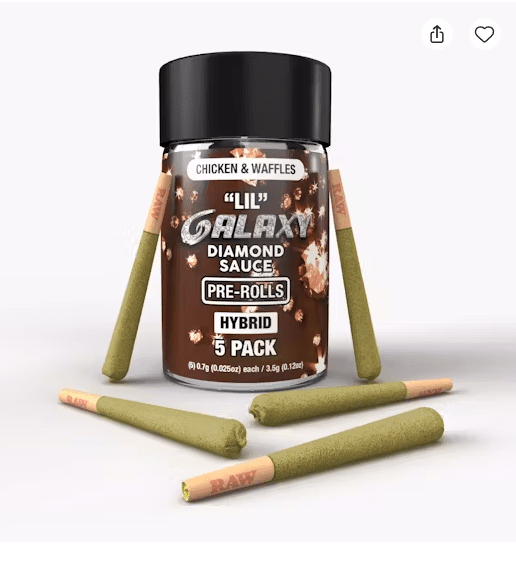 Galaxy - Chicken & Waffles Lil Galaxy Diamond Sauce 5pk Prerolls 3.5g