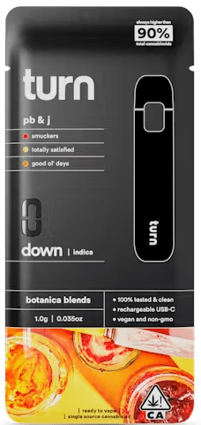 Turn Down Vape - PB&J - All In One - 1g - Indica