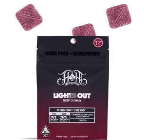 Midnight Cherry | Indica -Lights Out CBN Sleep Gummies-100mg THC |100mg CBN