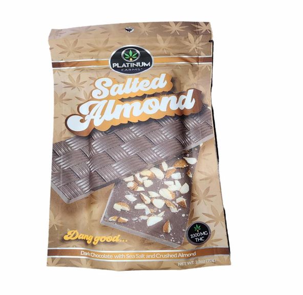 Platinum Farms Craft Chocolate Bar 1000mg - Salted Almond